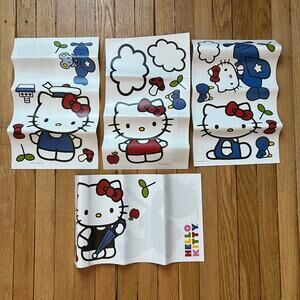 Hello Kitty Large Vinyl Wall Decal Sticker Sheets Sanrio Retro 2011 9"x7.5"